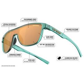 Tifosi Optics Sizzle Sunglasses (Crystal Peach Blush - Pink Mirror Lens)