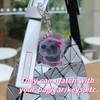 LUTQ 6-Pack Cute Sad Hamster Meme Keychain, Acrylic Keychains Funny