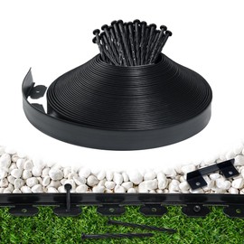 No Dig Landscape Edging Border 100FT 2 Inch Tall with 180 Spikes, Plastic Edging for Landscaping, Garden Edging Border No Dig, Flower Bed, Paver and Lawn Edging Border