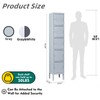 Yizosh Metal Locker with 5 Doors, Tall Steel Storage Lockers