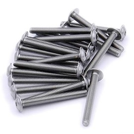 M3 (3mm x 40mm) Flanged Hex Socket Button Machine Screw (Bolt) - Stainless Steel (A2) (Pack of 20)