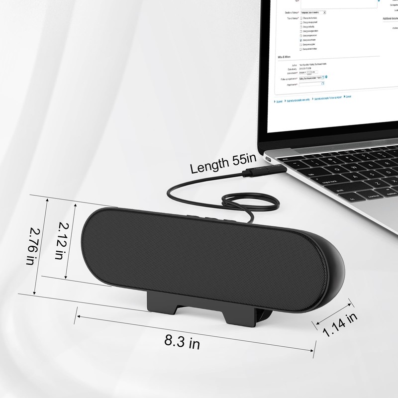 LXTNFU Computer Speakers for Desktop Monitor,Single Speakers for Desktop PC,Laptop