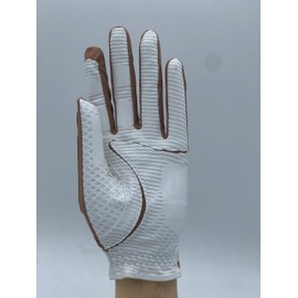 Copper Tech Plus Men's Golf Gloves ONE Size FIT Most Worn on Right Hand (White/Copper Brown, X-Large)