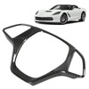 KIMISS Steering Wheel Cover Frame for Corvette C7 2014-2019 Carbon