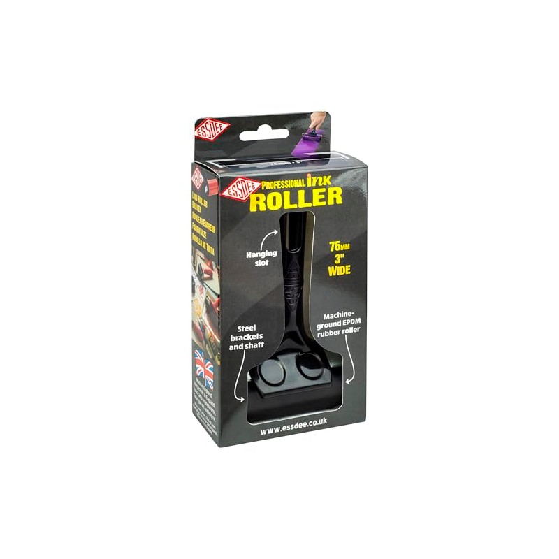 Essdee Professional Roller/Brayer 75mm, Black