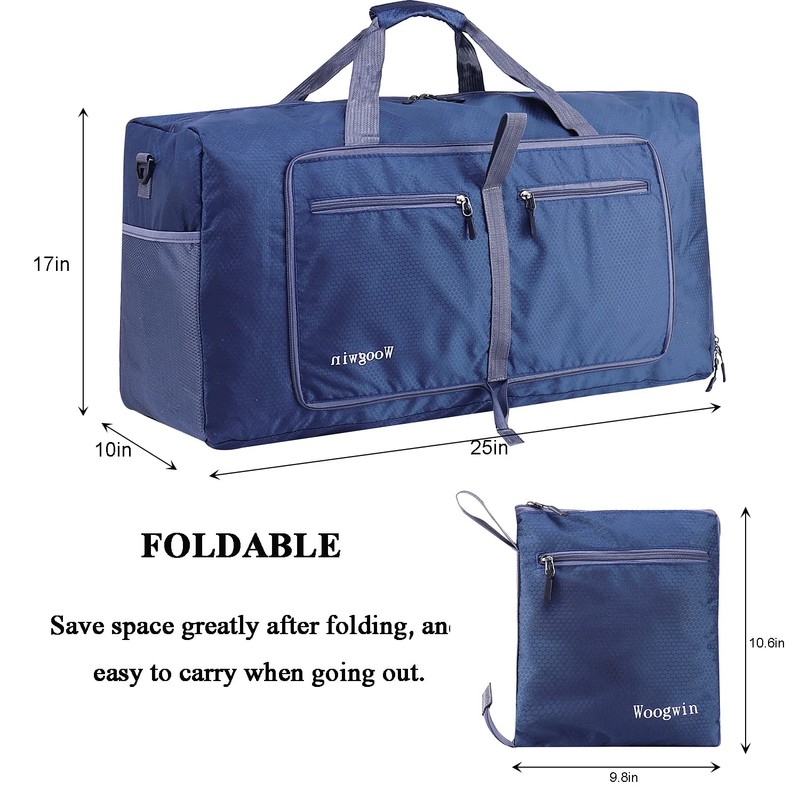 Woogwin Travel Duffle Bag Large Foldable Waterproof Overnight Bag for