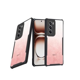 CONAPIKA Clear Case for Oppo Reno 12, Ultra Thin [Soft TPU Bumper+Transparent PC Back] Protective Case Mil-Grade Hybrid [Anti-Yellowing] [Shockproof] Grip Protection Cover for Oppo Reno 12,Black