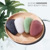 SILSTAR PROFESSIONAL Konjac Facial Sponge Tear Drop Rose Red Clay