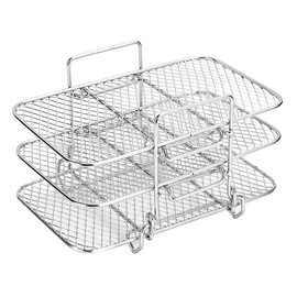 Wire Rack for Cooking, 3-Layers Air Fryer Rack, Cooking Rack, Stainless Steel Stackable Air Fryer Basket Toast Rack Air Fryer Accessories