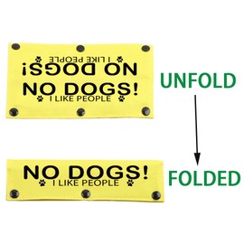 JXGZSO No Dogs I Like People Reactive Dog Leash Wrap Give Me Space Dog Leash Wrap Rescue Dog Lead Cover (I LIKE PEOPLE DLS)