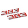 BBRP NEW 383 Front Fender Emblem Set Red Trim /