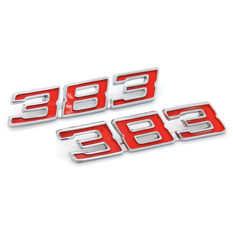 BBRP NEW 383 Front Fender Emblem Set Red Trim /