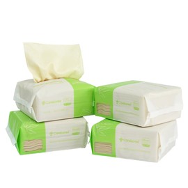 400 Count Careboree Unbleached Dry Baby Wipes Unscented Multi-Purpose Cotton Tissue Small Size