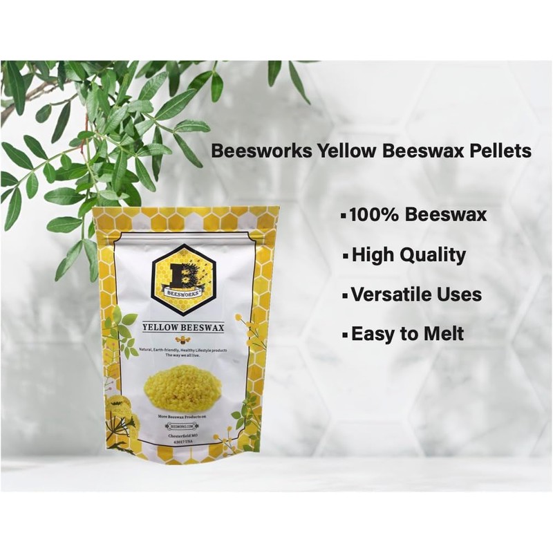 Beesworks Yellow Beeswax Pellets - 2 lb