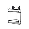 Croydex Stick 'n' Lock 2 Tier Corner Basket Matt Black