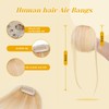 S-noilite Clip In Fringe Real Human Hair Air Bangs Hair