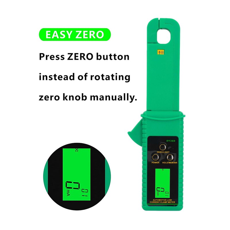 Current Clamp Meter Leakage Current Tester 0mA-60A Portable Plastic AC