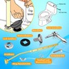 Boltigen Universal Front Angle Mount Toilet Handle, Chrome Finish Toilet