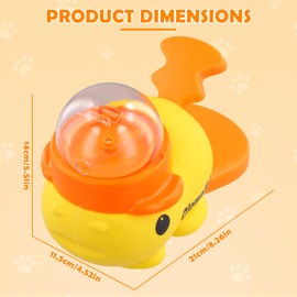 Culinavog 2-in-1 Dog Treat Dispenser Toy, Interactive Pet Slow Feeder for Small Medium Dogs, Enrichment Puzzle Toy for Training, Boredom Relief, Fun Mealtime (Yellow)