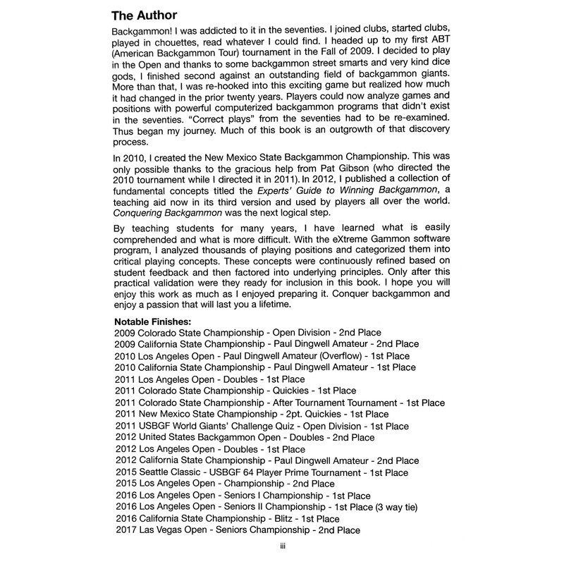 Conquering Backgammon - 2nd Edition