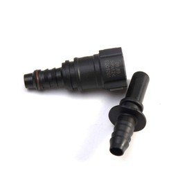 Faderr Fuel Line Coupler Plastic 10.9mm Quick Connector Fuel Line Fittings for Car Gas Fuel Line Hose Hose Coupler Adapter Fittings (Black)
