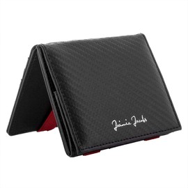 Jaimie Jacobs FLAP BOY Compact Wallet (Genuine Import Product) (Japan Exclusive Selling Rights) (Carbon & Red), carbon & red
