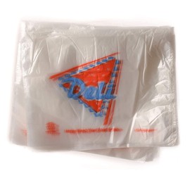 [4000 Pack] Clear Plastic Deli Saddle Bags with Printed Logo 8.5x8.5 inches - Great for Sandwiches, Deli Meats, Cheeses, Togo by EcoQuality