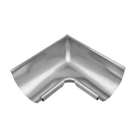 ZAMBELLI Gutter Angle 90 Degrees (Inner Angle) Galvanised 280/7 Pieces Silver Gutter Angle with Inner Bead for Gutter Semicircular without Soldering