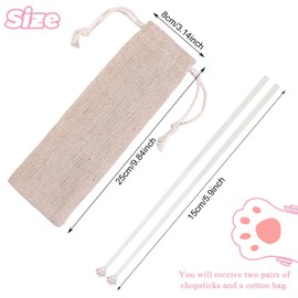 GWAWG 2 Pairs Chopsticks with Cat Paws, Pink Cat Paw Chopsticks, 3D Printed Pink Paw Prints, Reusable Chopstick for Home, Hotel, Restaurant