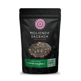 Molienda Sagrada, Té Verde Jengibre, Infusión en Hoja Entera de Té Verde con Jengibre, 150 g