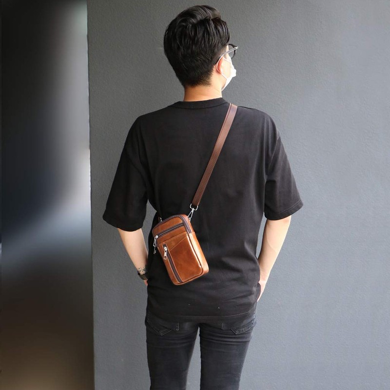 Deep Zone Belt Pouch, Hip Bag, Men's, Casual, Business, Genuine