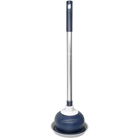 Yur1help Toilet Plunger Unblocker, Heavy Duty Drain Plunger, Rubber Sink Plungers for Unblocking with Holder for Toilets/Bathroom/Bathtub/Kitchen Sink/Shower Drain (Navy Blue)
