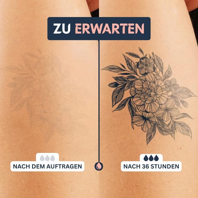 Temporalis® Temporary Tattoo, Vegan and Waterproof, EU Cosmetics, Lasts 1