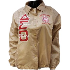 Delta Sigma Theta Buffalo Dallas Crossing Line Jacket [Khaki - 2XL] - ID#12013, XX-Large