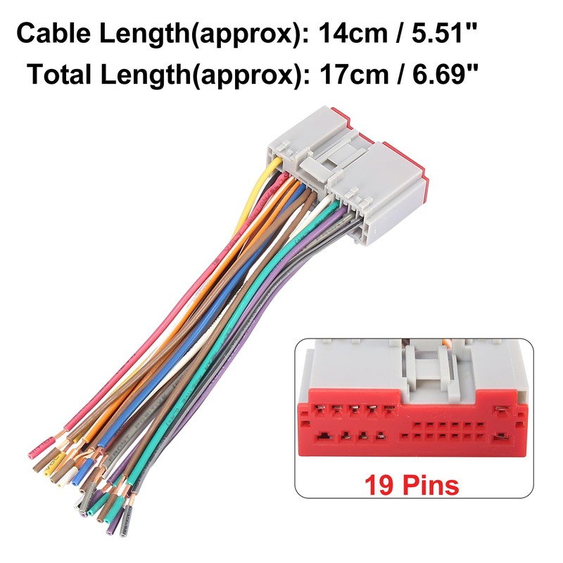 X AUTOHAUX 71-5520 Car Stereo CD Player Wiring Harness Wire