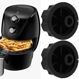 The Lord of the Tools 4Pcs Tower Air Fryer Timer Knob Replacement, D Shaft 6mm, 30x15mm Black Switch Button