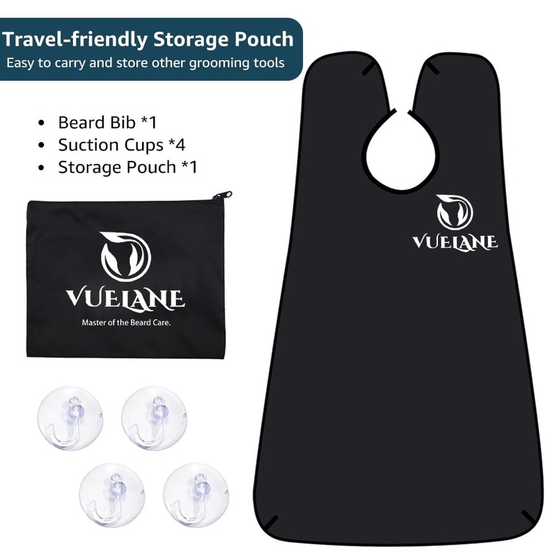 VUELANE Beard Bib Beard Apron, Beard Bib Hair Catcher for