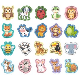 120 Pcs Breath Calm Anxiety Sensory Stickers, Anxiety Relief Items, Reusable Anxiety Sensory Strips for School Office Classroom Desk Adults Teens Tension Supplies Christmas Gifts (Animal)