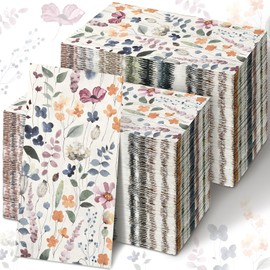 Seajan 200 Pcs Floral Paper Guest Napkins Disposable Hand Towels for Bathroom Paper Disposable Guest Towels Napkins for Spring and Summer Wedding Bathroom Birthday Dinner Party