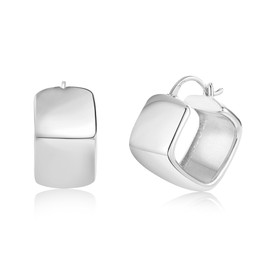 925 Sterling Silver Hoop Earrings for Women, Silver Small Chunky Huggie Earrings Jewelry Gift for Wedding Party