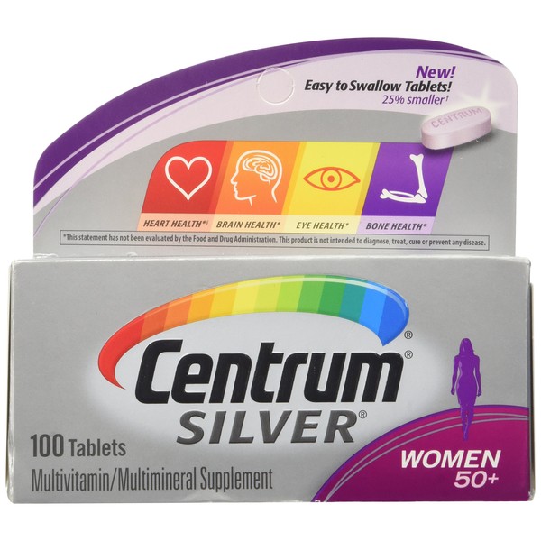 Centrum Silver Women (100 Count) Multivitamin / Multimineral Supplement Tablet, Vitamin D3, Age 50+