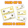 72 Honey Bee Jar Labels, Food Jar Sticker 60mm x