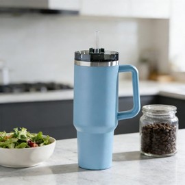 10 Popotes Reutilizables para Corte Libre - Popotes de Plástico con 3 Cepillos de Limpieza Compatible con Termos Grandes (14 a 40 oz) - Ideal para Casa, Oficina y Viajes