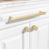 BUKOBYHE 10 Pack 7.5Inch Kitchen Cabinet Handles Brushed Brass Knurled