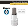 Titan 15611 1/2-Inch Drive x 11mm Hex Bit Socket