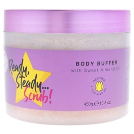 Exfoliante Corporal So…? Ready Steady Scrub Body Buffer 430 g | Scrub Exfoliante Vegano con Aroma Frutal y Floral | Suaviza, Nutre y Revitaliza la Piel | Rutina de Baño Tipo Spa Cruelty Free para Mujeres y Hombres