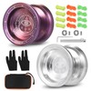 2pcs Competitive Yoyo Aluminum Alloy Yoyo Ball with Strings and