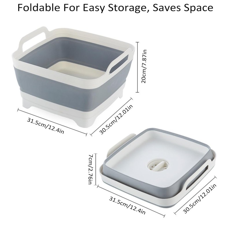 Mulcort Folding Sink, Washing Up Bowl for Dishwashing, Portable Sink