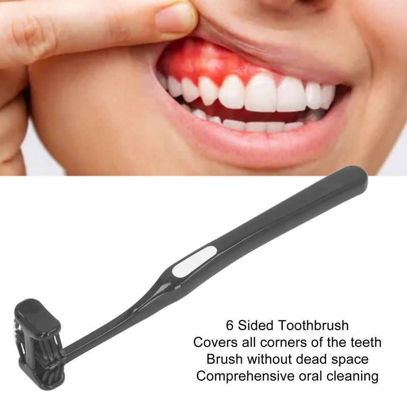 6 Sided Toothbrush Gum Care Soft Gentle Good Angle Clean