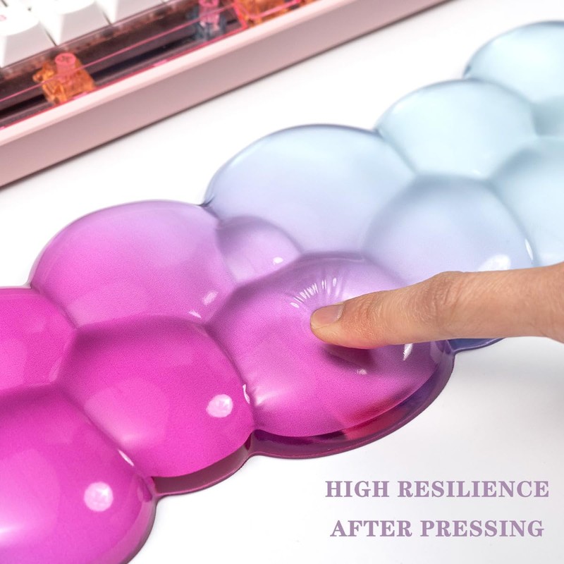 Ergonomic Cloud Silicone Gel Keyboard and Mouse Wrist Rest Set